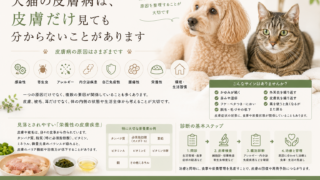【犬猫の皮膚病は、皮膚だけ見ても分からないことがあります】